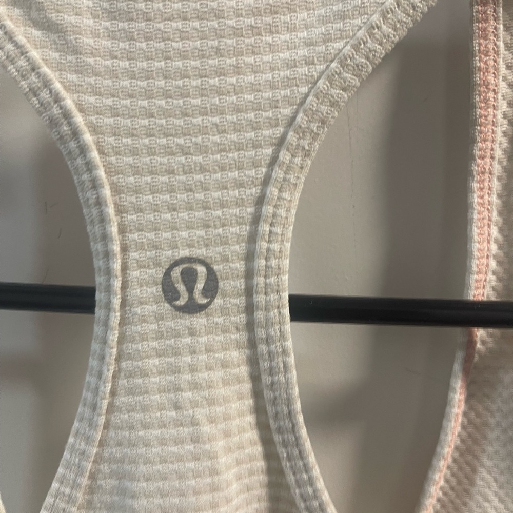 Lululemon Cream Textured Racerback Tank Top - Picture 3 of 3